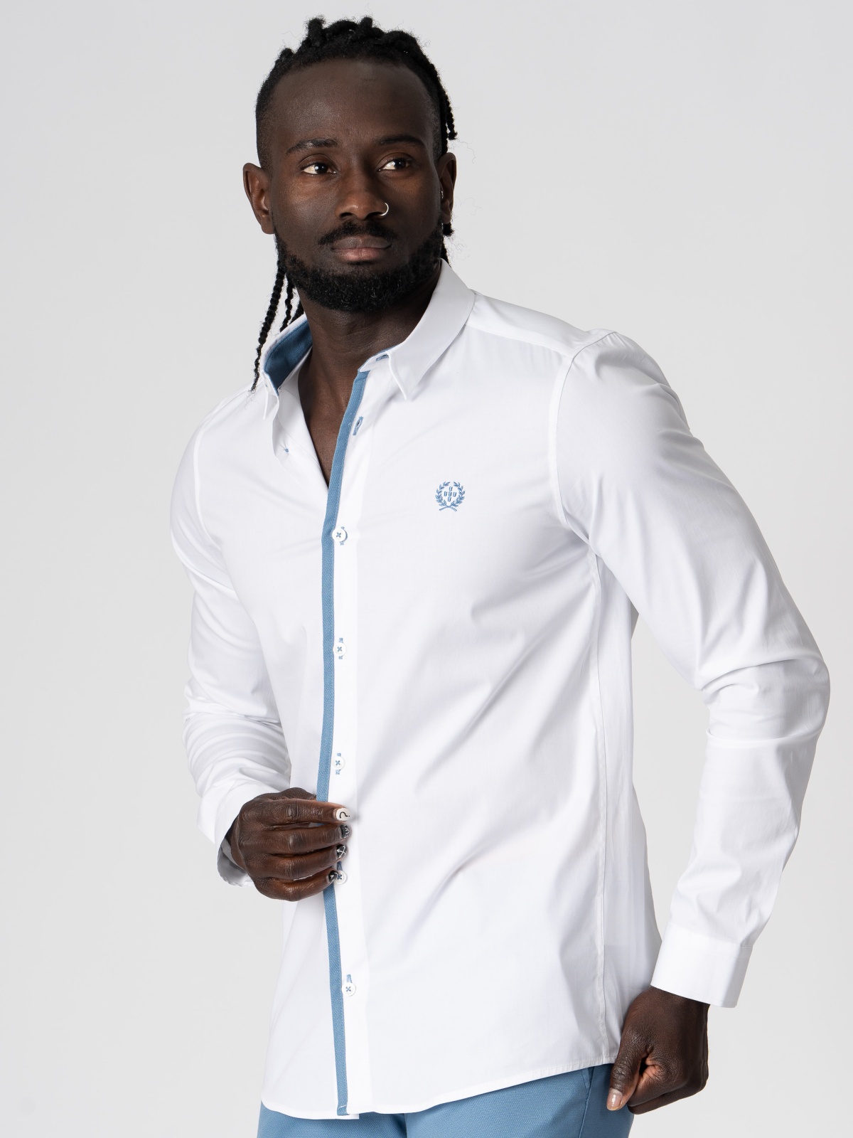 CAMISA SMK BRANCA TURQUESA
