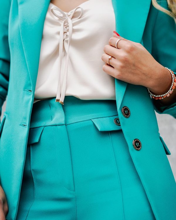 Blazer Verde Esmeralda Silvina Campos - Image 9