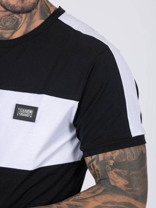 T-SHIRT PRETA RISCA BRANC - Image 2