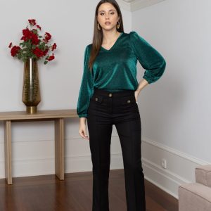 CALÇA PRETA SEISSA COM PALAS