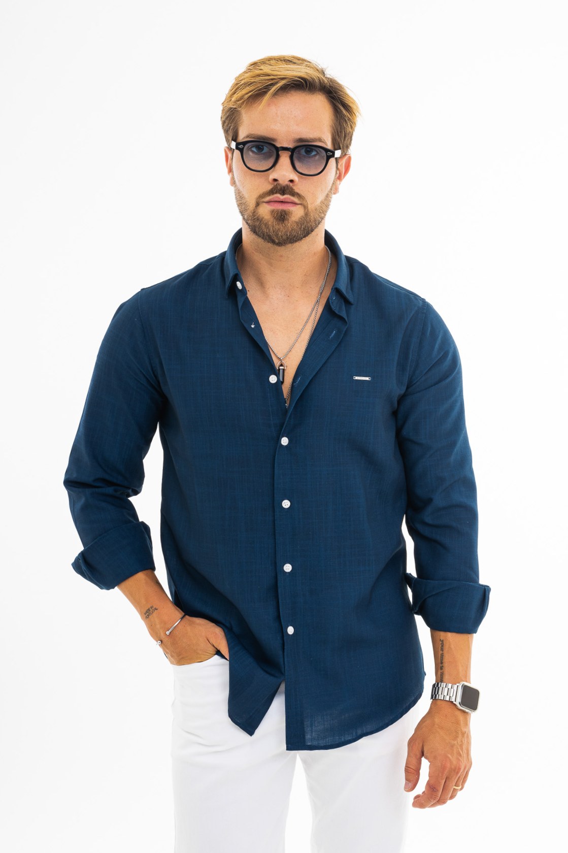Camisa linho Icwear