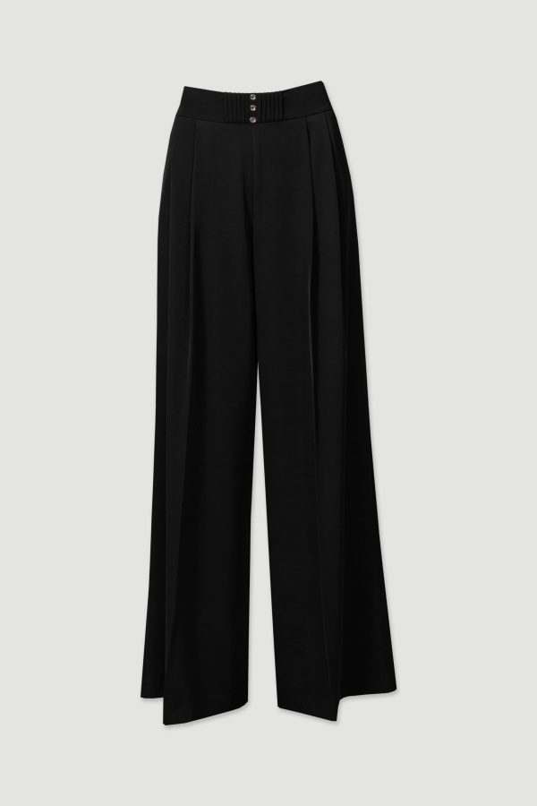 Calça pantalona com pinças na frente Ferrache - Image 4