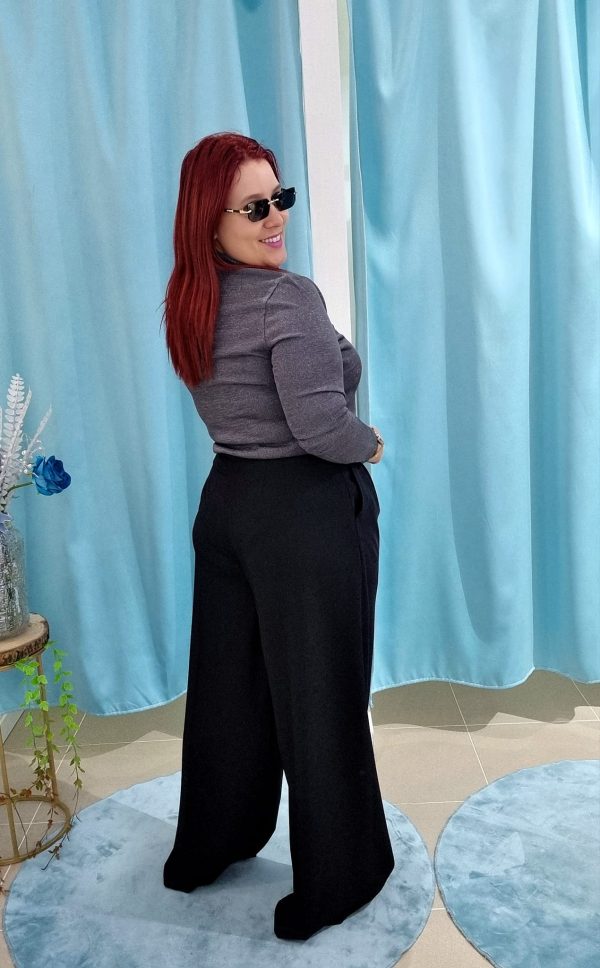 Calça pantalona com pinças na frente Ferrache - Image 2