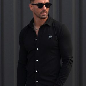 CAMISA DE MALHA PRETO