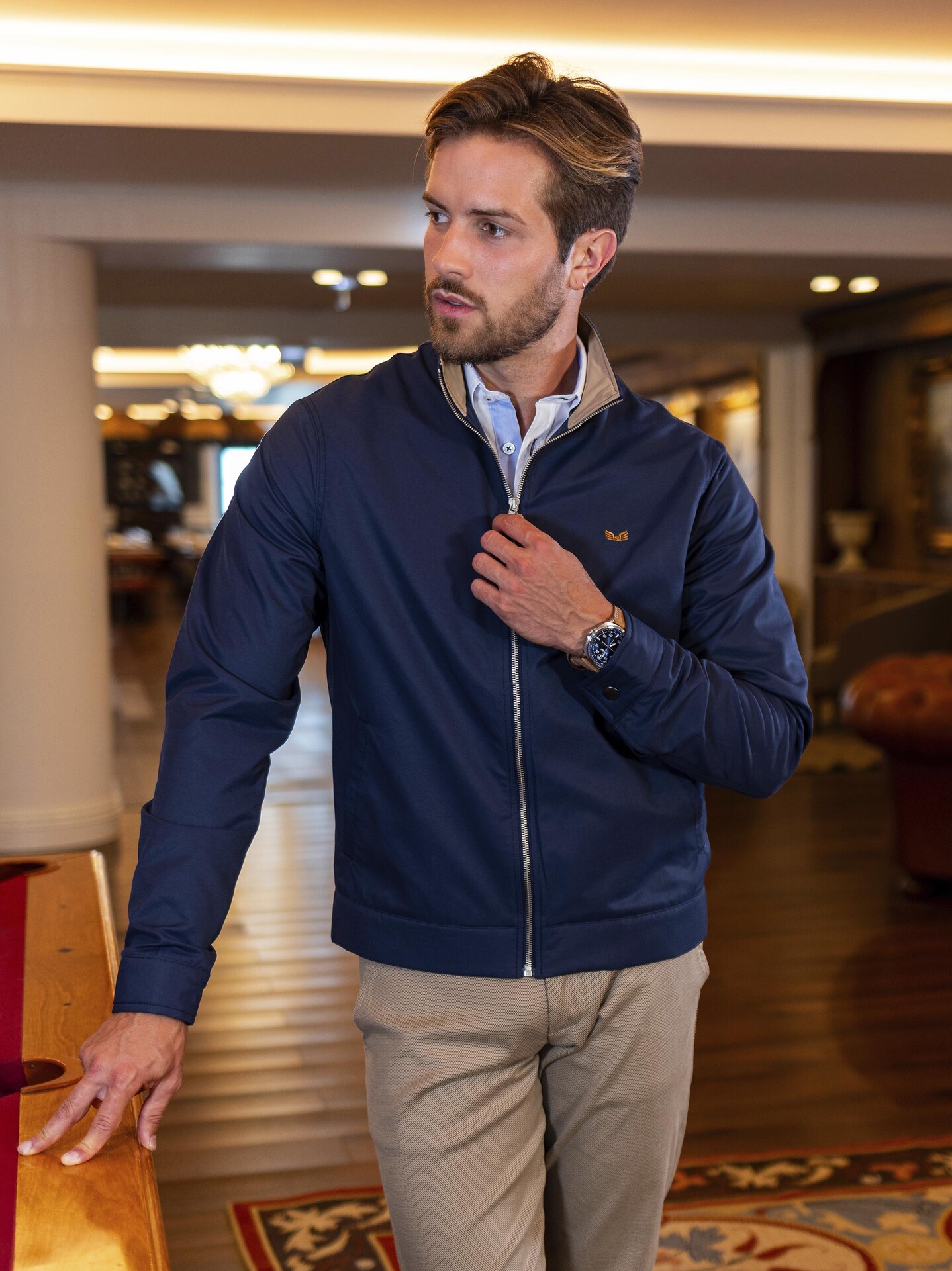 Parka azul marinho Seissa