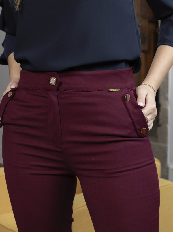 Calça clássica bordô - Image 4