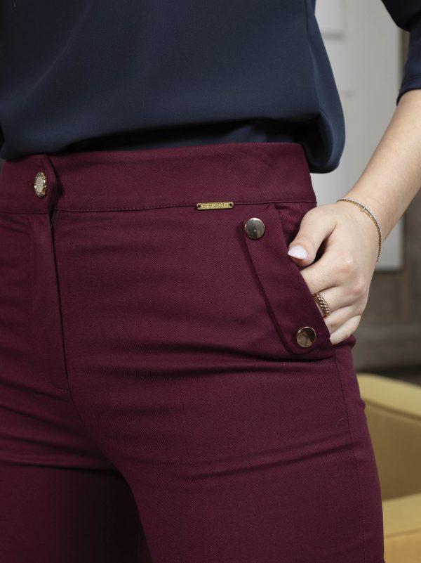 Calça clássica bordô - Image 3