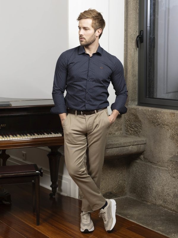 Camisa azul marinho Seissa