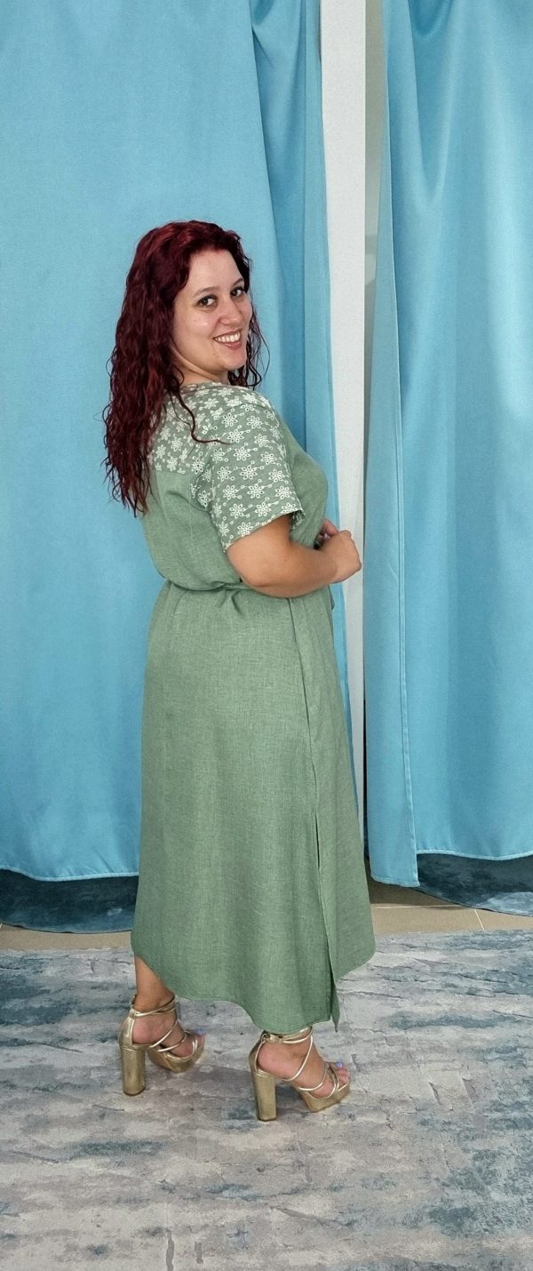 Vestido verde comprido Seissa - Image 3