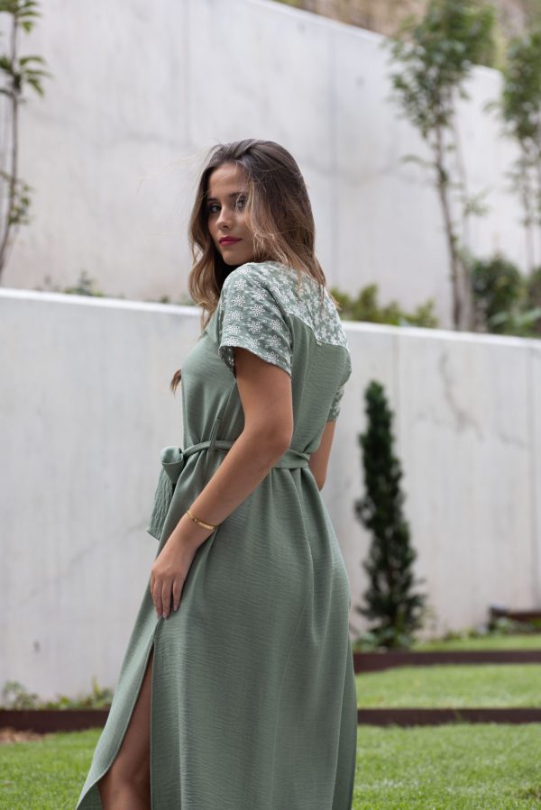 Vestido verde comprido Seissa - Image 5