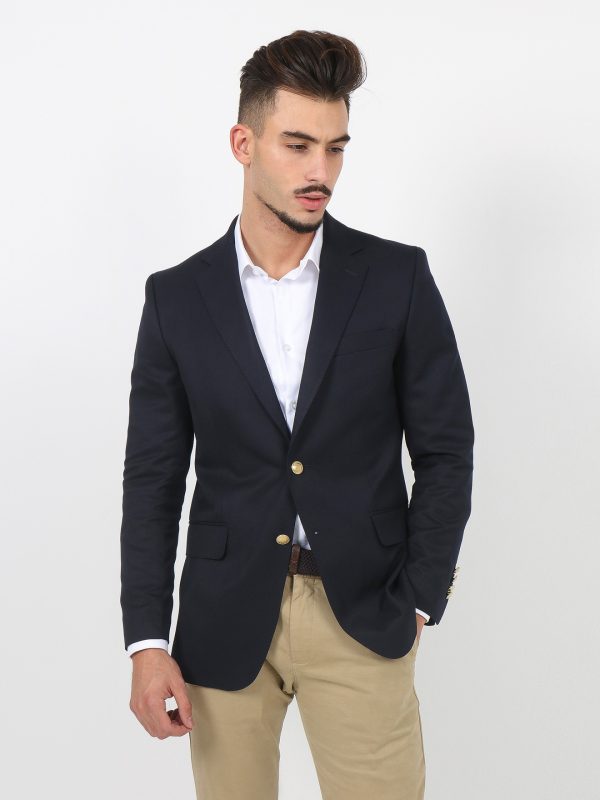 Blazer liso com botões dourados Suits Inc