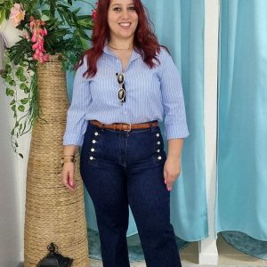 Jeans Wide Leg de Cintura Subida