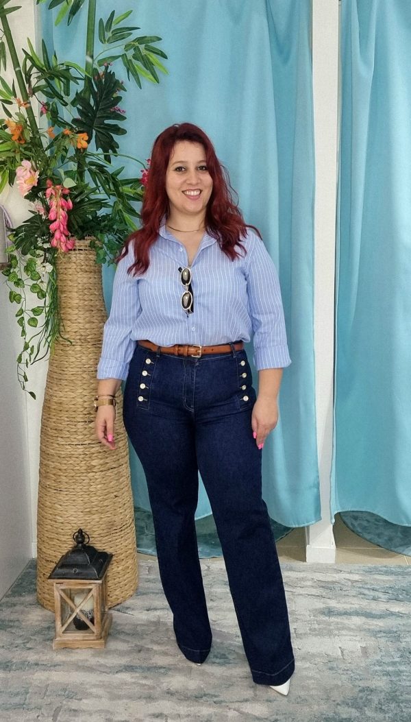 Jeans Wide Leg de Cintura Subida