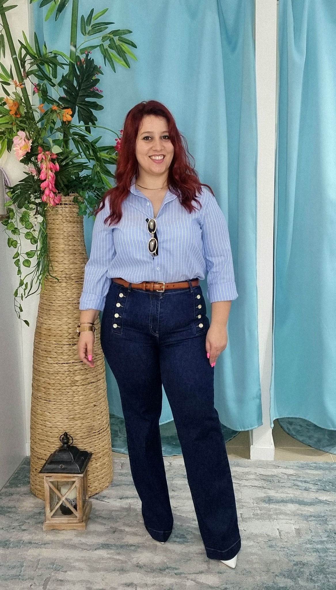 Jeans Wide Leg de Cintura Subida