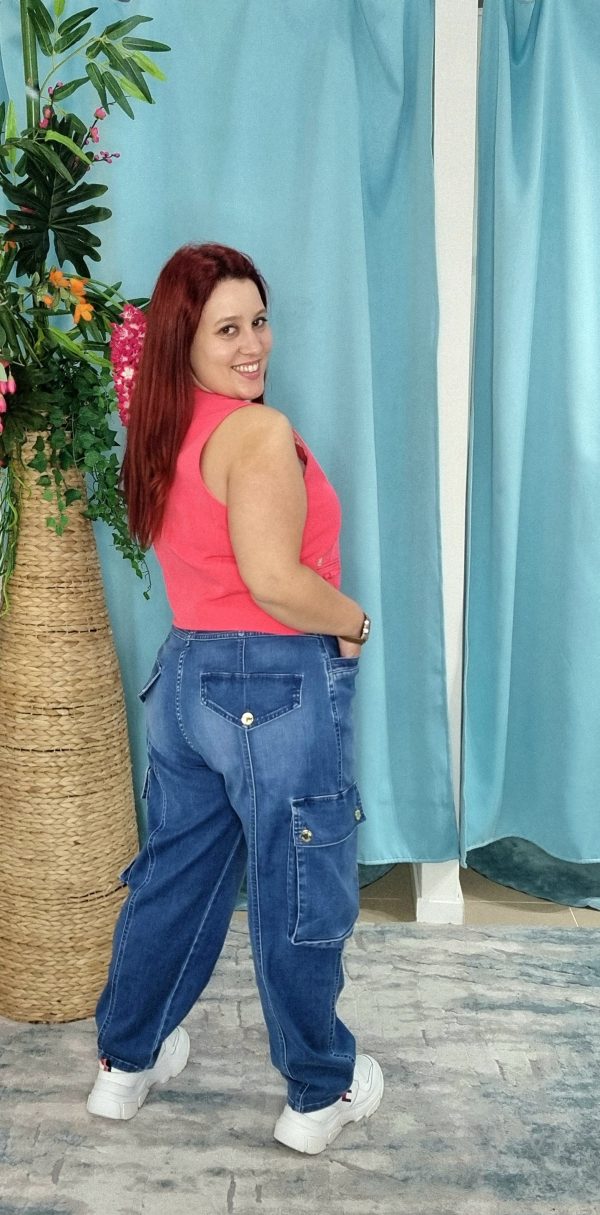 Calça de ganga slouchy slim - Image 8