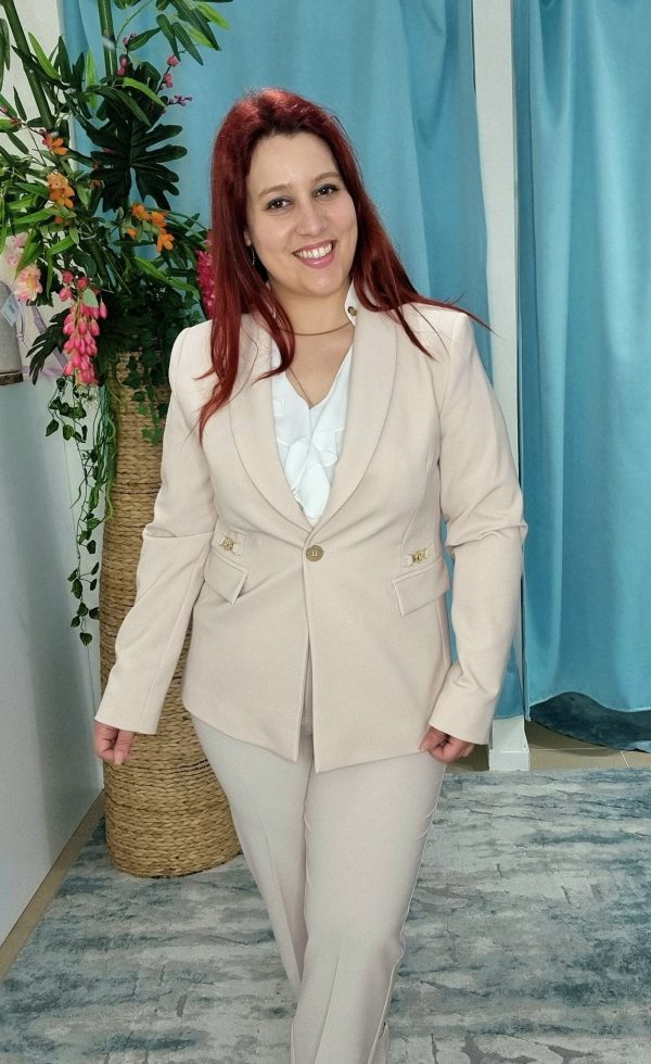 Blazer bege Silvina Campos - Image 7