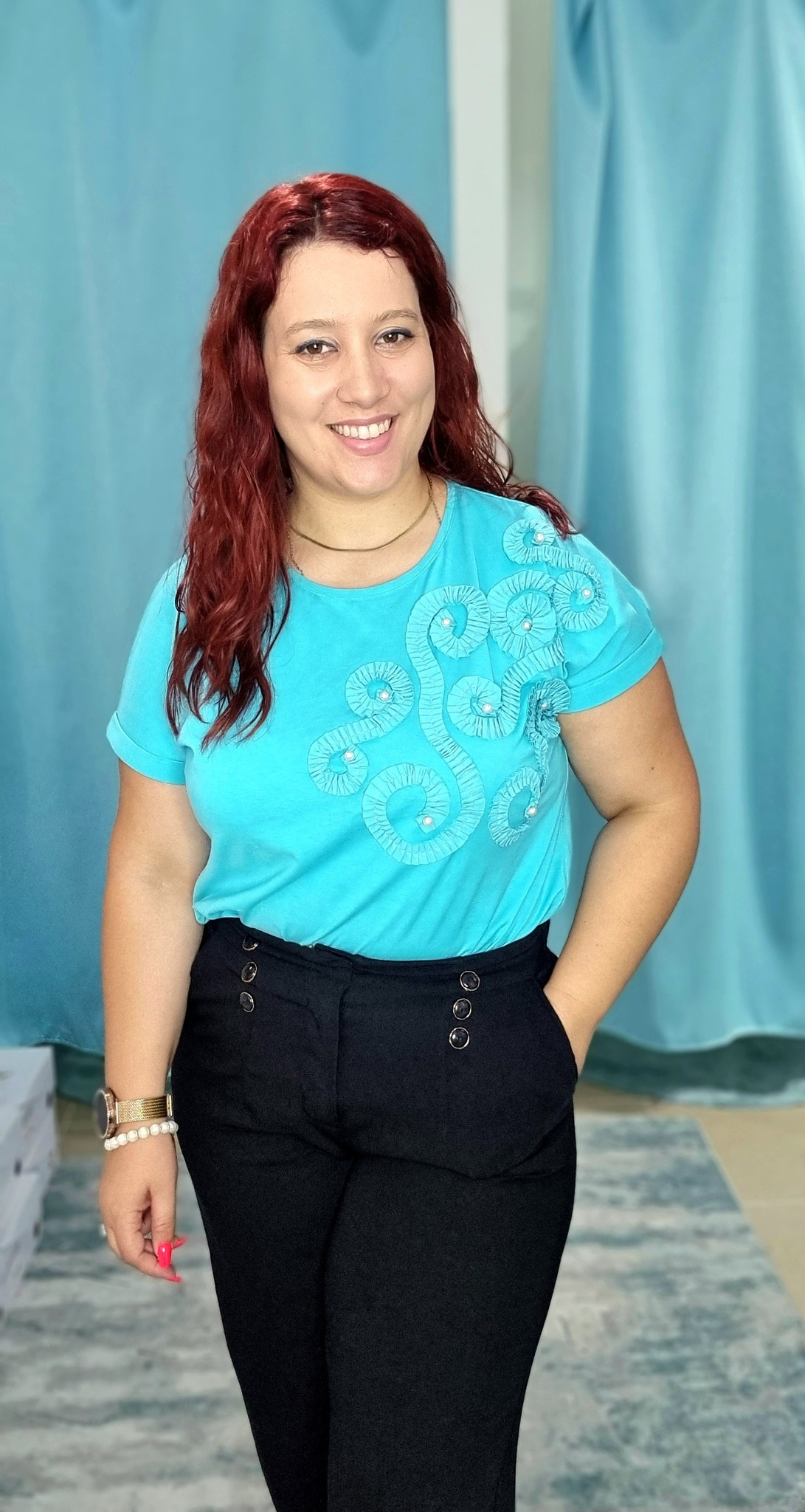 T-SHIRT azul petróleo Bigzone