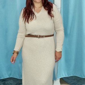 Vestido de malha brilhante