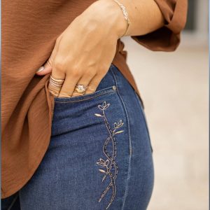Calça de ganga justa