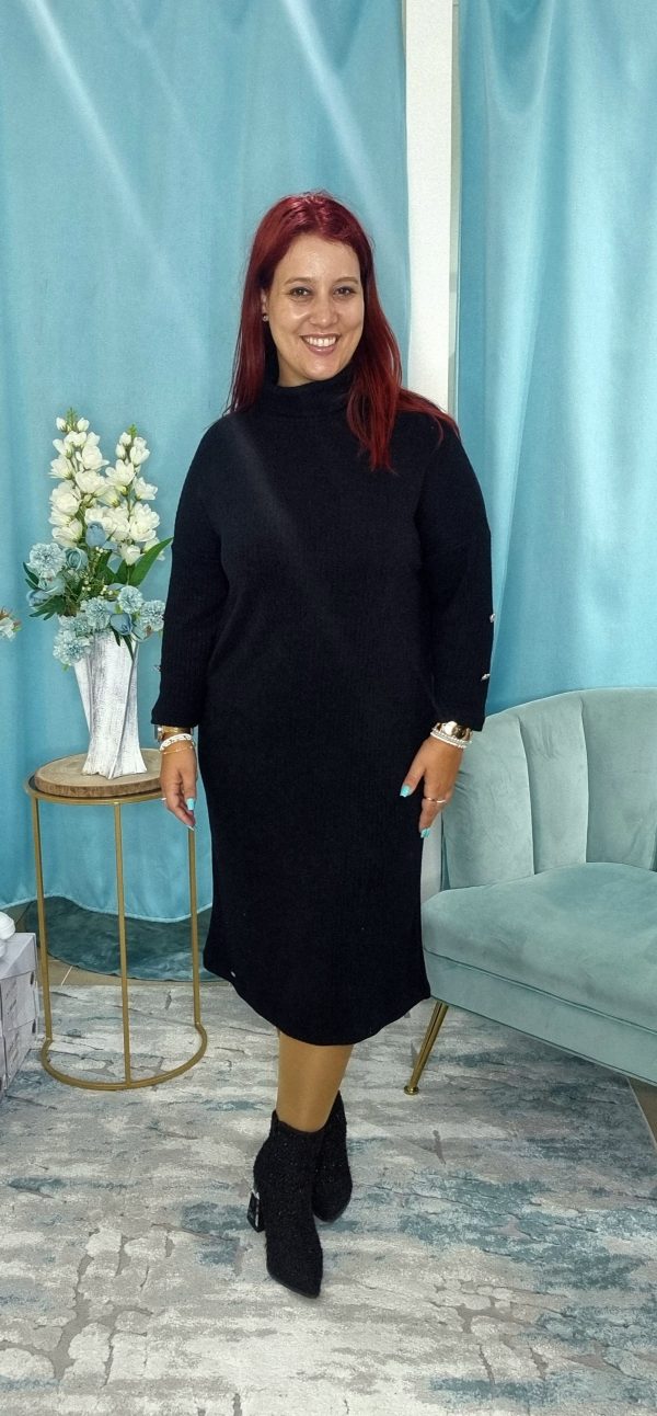 Vestido de malha preto - Image 2